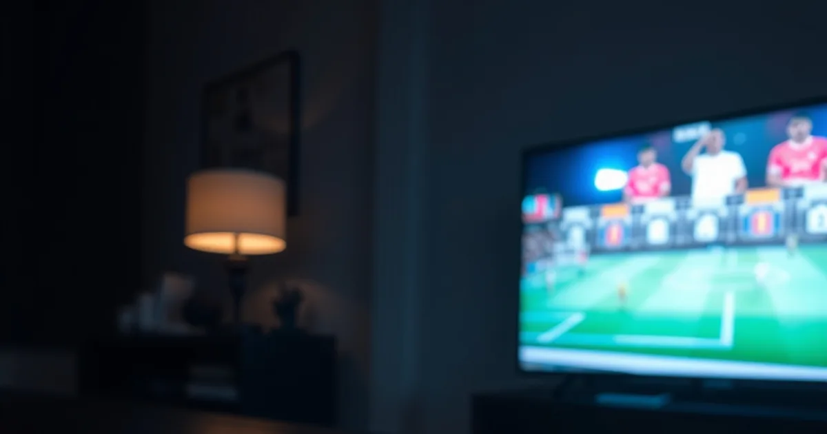 Carte bancaire et smartphone avec icône de cadenas, éclairés par la lumière bleutée d'un écran de télévision en arrière-plan